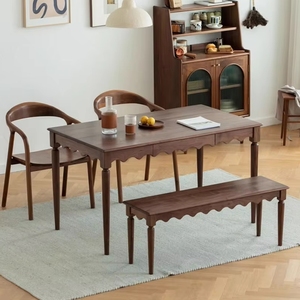 Nuovo Design <span class=keywords><strong>Tavolo</strong></span> da Pranzo Rotondo in <span class=keywords><strong>Legno</strong></span> Massello Colore <span class=keywords><strong>Noce</strong></span> Tavoli per Ristorante Soggiorno Hotel - Product Image 2