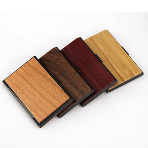 Porte-cartes de visite en bois massif fait main de luxe personnalisé, impression typographique, taille standard, conception OEM, 100 % <span class=keywords><strong>cadeau</strong></span> - Product Image 3