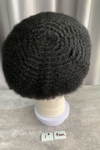 Prothèse capillaire H402 Afro bouclée pour hommes, système de remplacement en cheveux humains pour Afro-Américains, taille 8x10, 4mm, ondulée, expédition rapide - Product Image 3