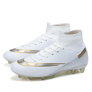Chaussures <span class=keywords><strong>de</strong></span> football/soccer montantes respirantes pour enfants et adultes, tige synthétique, semelle extérieure en caoutchouc, crampons longs, en stock - Product Image 5