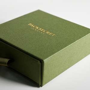 PackSecret High Quality Cardboard Green <b>Paper</b> Ring Earring Necklace Pendant Bracket Set Jewelry Packaging Drawer Box with Logo - Product Image 5
