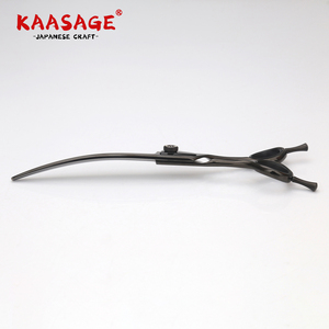 8-Inch Professionele Hondenverzorgingsschaar Japan 440c Zwart Roestvrij Staal Extreem Gebogen Handige Functies - Product Image 5