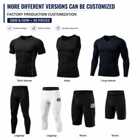 Camiseta de compresión de manga larga con cuello simulado, Rash Guard personalizada para MMA BJJ, 87% poliéster 13% elastano, capa base atlética elástica.