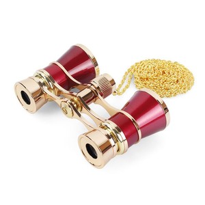 OEM <span class=keywords><strong>Binocolo</strong></span> <span class=keywords><strong>Vintage</strong></span> in Metallo 3X25 con Catena, Occhiali Mini Dorati Stile Old Money, Telescopio di Moda - Product Image 3