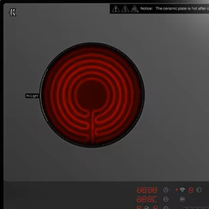 Cuisinière hybride intégrée 4800W, cuisinière intelligente WIFI à induction et infrarouge, haute qualité - Product Image 5