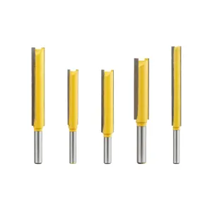 5PC Straight Router Bits Set Milling Cutter Solid Carbide CNC Router Bit For Wood Tungsten Steel Router Bit