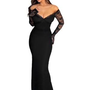 เดรสแม็กซี่เปิดไหล่เซ็กซี่สำหรับผู้หญิงแฟชั่น - Product Image 2