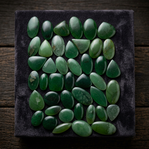 MAHNAJ GEMS Jade vert non traité, cabochons ovales en pierres précieuses brutes, vente en gros pour bagues et pendentifs - Product Image 2
