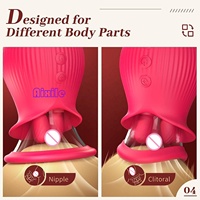 3-in-1 Rosen-Vibrator für Erwachsene mit 10 Funktionen zum Lecken, Saugen und Vibrieren für Frauen