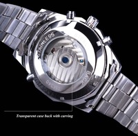 Forsining Tourbillon Uhr Herren Automatische mechanische Skelett Zifferblatt Herren uhren Luxus Auto Date Chronograph Armbanduhr Herren