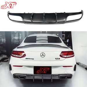 Diffuseur arrière en fibre de carbone de haute qualité de style W205 coupé FD pour Mercedes Benz 15-21 <span class=keywords><strong>C63</strong></span> lèvre de pare-chocs arrière - Product Image 1