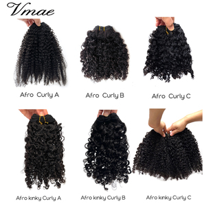 VMAE Best-Selling Afro <strong>Curly</strong> 4B 4C Weft Natural Color Human <strong>Hair</strong> <strong>Piece</strong> Extensions Bundles Black Women 100g Kinky Straight Style - Product Image 5