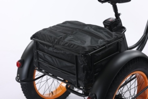 Tricycle électrique robuste pour adultes, avec moteur central, pneus larges, batterie lithium 48V 500W, idéal pour le transport de marchandises (OEM usine) - Product Image 5