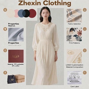 Abrigo plisado para mujer-Gabardina elegante estampada de moda de talla grande al por mayor-Se aceptan pedidos personalizados - Product Image 6