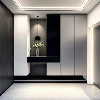 Armoire murale sur mesure en bois de cerisier massif, résistante à l'humidité, avec tiroirs verrouillables pour l'entrée et la décoration du hall