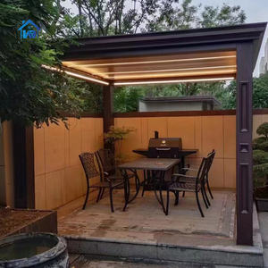 Vente en gros véranda complète de luxe de qualité supérieure patio extérieur pergola préfabriquée-kits aluminium 3x4 rideaux anti-pluie maison pergola - Product Image 1