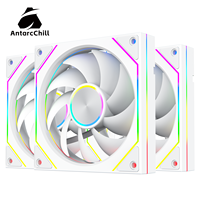 Ventilador de Refrigeración para Caja de Ordenador AntarcChill Blanco de 120 mm y 5 V, Alto Flujo de Aire, Bajo Ruido, Rodamiento Fluido, PWM RGB/ARGB LED, Venta al por Mayor