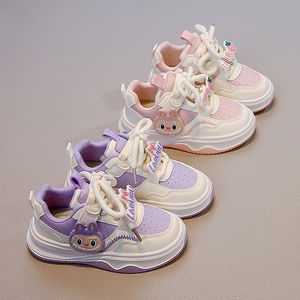 <span class=keywords><strong>Sneakers</strong></span> Casual per Bambini Scarpe Sportive <span class=keywords><strong>Bianche</strong></span> per Ragazzi e Ragazze con Chiusura a Lacci Suola Leggera in PVC per l'Autunno - Product Image 1