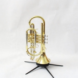 <span class=keywords><strong>Corneta</strong></span> de Latón Lacada en Oro, <span class=keywords><strong>Corneta</strong></span> en Tono Bb, Instrumento de Latón con Estuche - Product Image 1