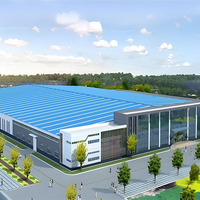 Construcción de Naves Metálicas de Bajo Costo y Fácil Montaje OEM, Estructura de Acero Prefabricada, Edificio para Taller con Certificación CE/ISO9001