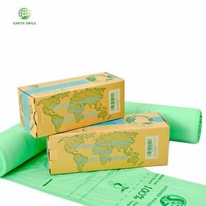 150bags/box 10L Non Plastic 100% Recyclable <strong>Bin</strong> <strong>Bags</strong> <strong>Biodegradable</strong> Compostable Kitchen Waste <strong>Bags</strong> Roll - Product Image 5