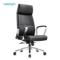 Chaise de bureau de direction pivotante en cuir de directeur de fabrication en Chine pour mobilier de bureau