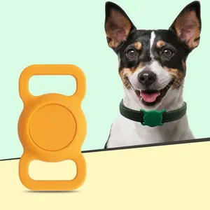 กันน้ํากรณี Tracker ปลอกคอสุนัขป้องกัน Anti-Lost GPS สุนัข Tracker ซิลิโคนสําหรับ Airtag กรณีสัตว์เลี้ยงปลอกคอสุนัข
