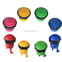 Bouton poussoir plat court de 28 mm de type américain avec micro-interrupteur, plusieurs options de couleurs pour les machines de grue