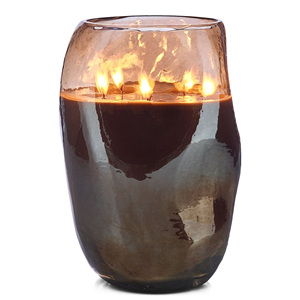 Vases à bougies en verre ambré irrégulier de luxe personnalisés, vides, électroplaqués, multi-mèches, pour la décoration de Noël à la maison, vente en gros - Product Image 1