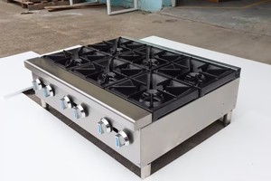 Nouvelle cuisinière à gaz de table 6 brûleurs en acier inoxydable Gaz GPL GN pour <span class=keywords><strong>restaurant</strong></span> et équipement de cuisine d'hôtel - Product Image 5