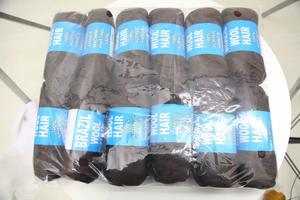 Filato acrilico <span class=keywords><strong>per</strong></span> <span class=keywords><strong>capelli</strong></span> in lana <span class=keywords><strong>di</strong></span> filato brasiliano morbido all'ingrosso <span class=keywords><strong>per</strong></span> <span class=keywords><strong>capelli</strong></span> Crochet Braid Twist Warps rosso bordeaux - Product Image 6