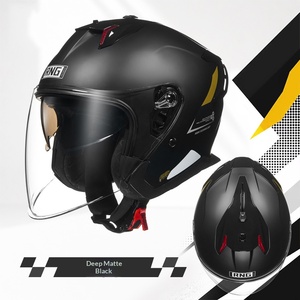 Casco de Moto 3/4 con Diseño Elegante y Estampado, Doble Lente, Protección Contra Impactos y Forro Cómodo para Adultos - Product Image 6