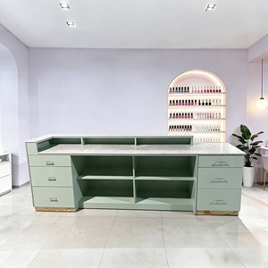 Comptoir d'accueil pour <span class=keywords><strong>entreprise</strong></span> verte, hôtel, salon de beauté, local commercial, et bar à ongles - Product Image 3