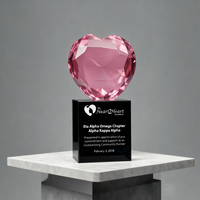 Trofeo de Cristal Rojo Noble en Forma de Corazón, Premio Personalizado con Logotipo, Regalo Promocional Empresarial, Regalo de Amor, Decoración, Regalo de Boda, Artesanía