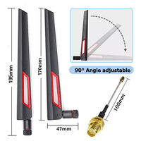 Antenne WiFi longue portée 12dBi à gain élevé double bande 2.4G/5.8G avec indice de protection IP65 et connecteurs pour routeur et adaptateur sans fil