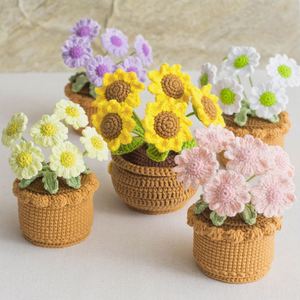 Macetas Tejidas a Mano Personalizables y Listas para Enviar, Macetas de Flores de Ganchillo Hechas a Mano, Tulipanes, Girasoles, Rosas para Regalo - Product Image 3