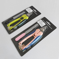 Ciseaux de toilettage multi-usages classiques en acier inoxydable pour chats et chiens, coupe-ongles, couteau à épiler, ergonomiques, roses, tranchants, pour usage domestique