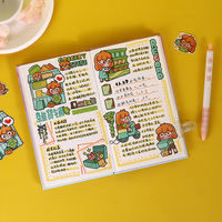 Petits autocollants washi personnalisés à motif orange, adhésif puissant, impression numérique, légèrement transparents, design de dessin animé Kawaii, décoratifs