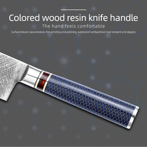 7-дюймовый японский ручной работы дамасский нож VG10 Nakiri - Product Image 4