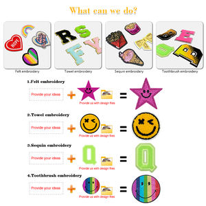 Двухслойные вышитые нашивки-аппликации с буквами и алфавитными стикерами для одежды, головных уборов, обуви, рюкзаков - Product Image 5