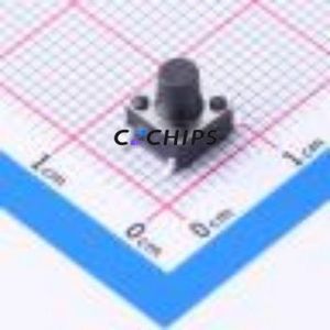 TS667TP 250gf 009 Tactile Switch SMD-4P,6x6mm Switch Single Pole Single Throw Round Button 2.5N Vertical Mount - Product Image 1