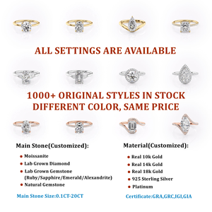 Anillo de Diamantes Cultivados en Laboratorio con Certificación IGI GIA, Oro Sólido de 14K y 18K, CVD HPHT, para Mujeres y Hombres, Anillos de Diamantes para Aniversario de Bodas - Product Image 3