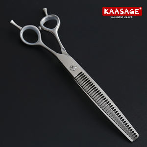 전문가용 7.5/8인치 피아노 이빨 커브드 청커 가위, 일본 440C 강아지 애견 미용 가위 텍스처 가위 - Product Image 2