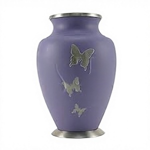 Urne funéraire noire avec motif papillon doré pour cendres d'adultes, grande urne funéraire décorative en laiton avec couvercle et sac en velours gratuit - Product Image 5