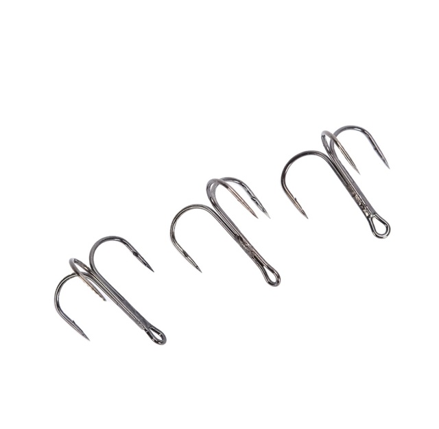 TOPIND Premium Big O'Shaughnessy Triple Bait Fish Hooks High Carbon Steel Treble Fishing Hooks for River Stream Lake Fishing
