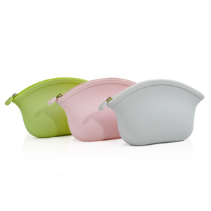Pochette cosmétique élégante en silicone, étanche et anti-poussière, mini pochette de rangement résistante à l'usure et porte-monnaie - Product Image 1