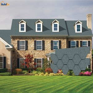 Fabricant OEM Vente en gros Tuiles de <span class=keywords><strong>bitume</strong></span> laminé gris foncé Toit en bardeaux en tôle imperméable - Product Image 3