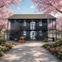 Villa préfabriquée de luxe de 40 pieds, maison conteneur à deux étages, norme australienne, avec balcon, pour hôtel de villégiature