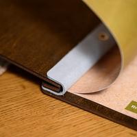 Couverture de menu personnalisée en contreplaqué, en similicuir, avec reliure à feuilles mobiles pour gravure personnalisée, liste de vins de restaurant, logo coloré, en bois