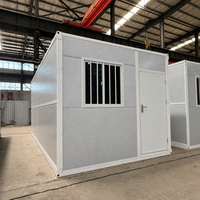 Maison préfabriquée pliable en conteneur, logement mobile pour les travailleurs des chantiers routiers, avec expédition compacte et assemblage rapide